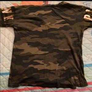 Pink bottom and top the tops is s and the bottom m